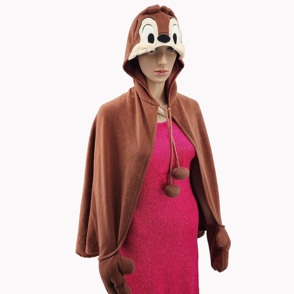 Tokyo Disney Resort Chip Hooded Cape Costume with Mittens & Tails